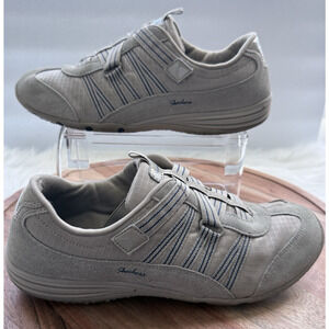 Skechers Shoes Womens 10 Unity Existent Classic Fit‎ Sneakers Stone Navy 23074